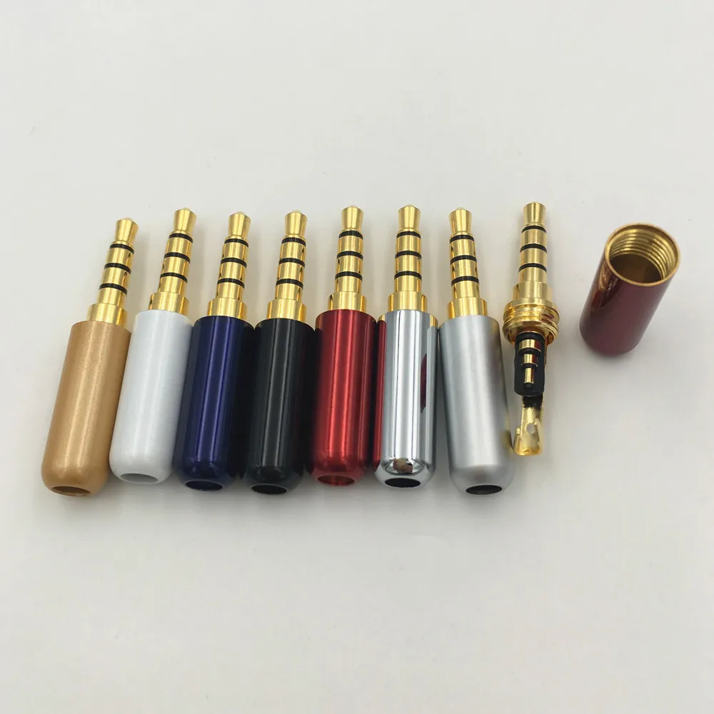 20 шт. 3 5 мм аудиоразъем с зажимом для ремня позолоченный 4-полюсный Штекерный