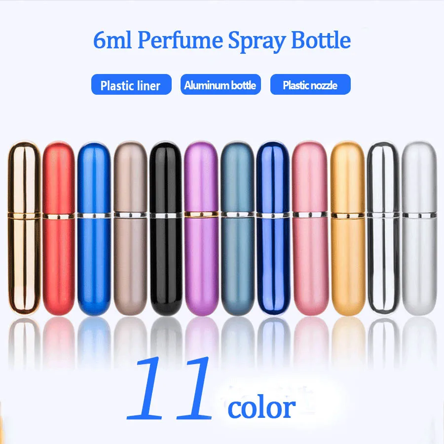 

MUB - Fashion 10 Colors 1 pc Mini Portable Refillable Perfume Atomizer Empty Spray Bottles Cosmetics Container Perfume Bottle