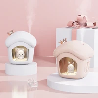 350ml cute cartoon pet air humidifier usb chargeable 2000mah battery wireless aromatherapy essential oil diffuser with led lamp