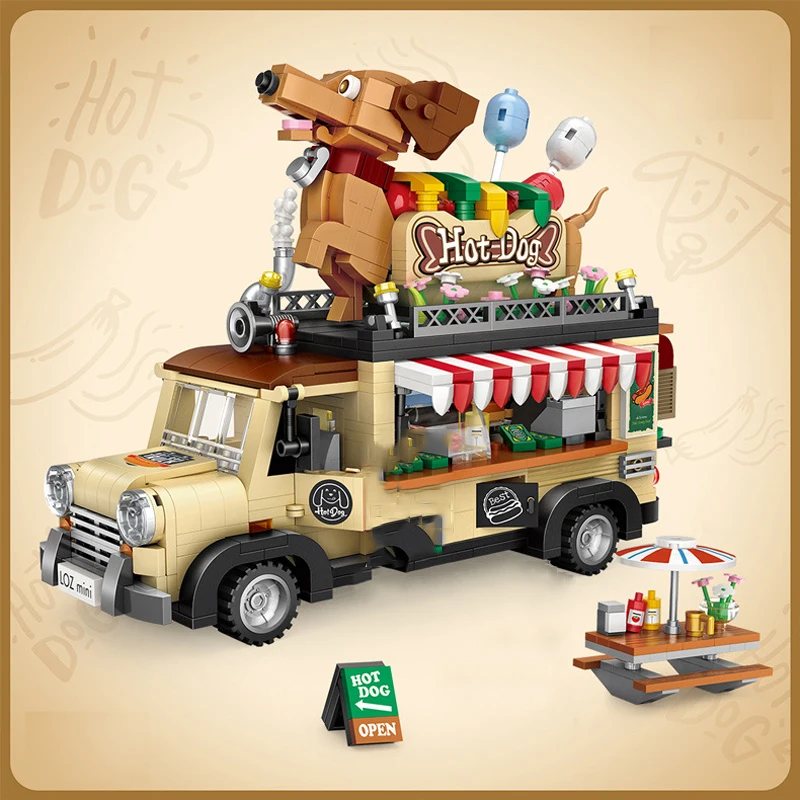 LOZ Конструктор мороженое миниатюрный автомобиль игрушечные фигурки не