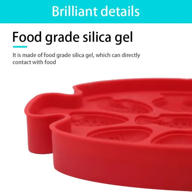 Силиконовая форма для льда с крышкой принтом маленькие рыбки коробочка