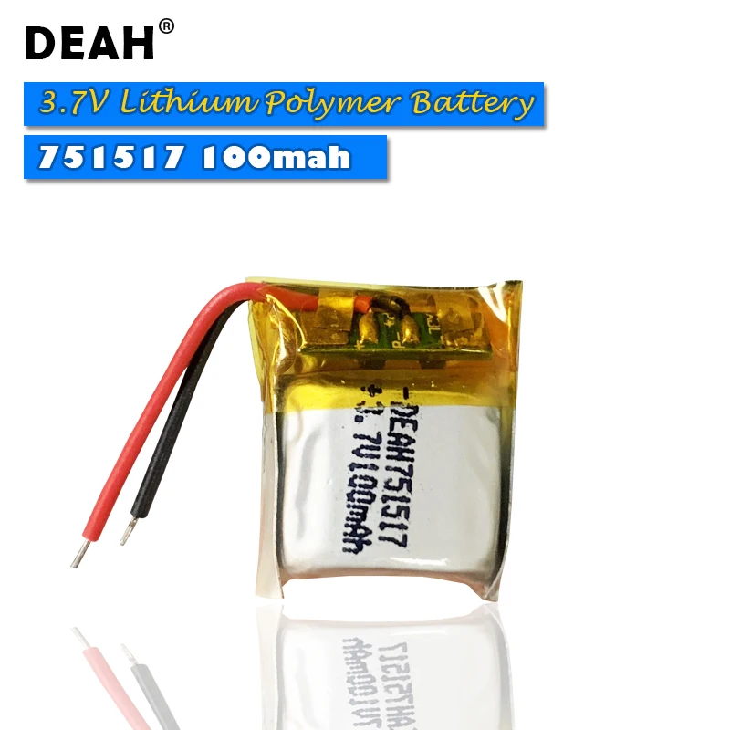 1/3 шт. 751517 3 7 в 100 мАч литий полимерная батарея для Cheerson CX 10 cx10 CX12 JJ810 JJ820 V646 V676 RC