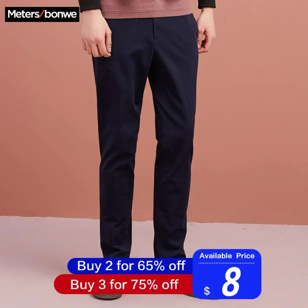 Metersbonwe, Брендовые мужские брюки, повседневные, деловые, мужские брюки, классика, средний вес, прямые, длина, модные, облегающие, микро-бомба, брюки