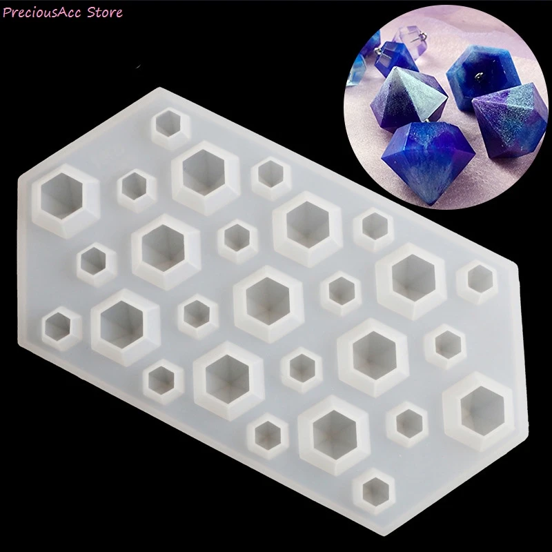 

Silicone Mold Resin Jewelry Making Cube Mould Epoxy Pendant Craft DIY Tool