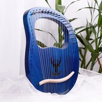 kids classic harp 19 string wooden blue mahogany lyre harp cultural music instruments strumenti musicali room decoration ah50sq