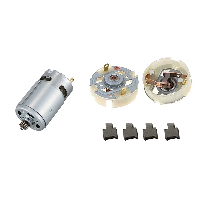 

NEW-1 Pcs 12V 13 Teeth RS-550VC-8518 GEAR Motor & 1 Set RS550 Motor Carbon Brush Holder Brush