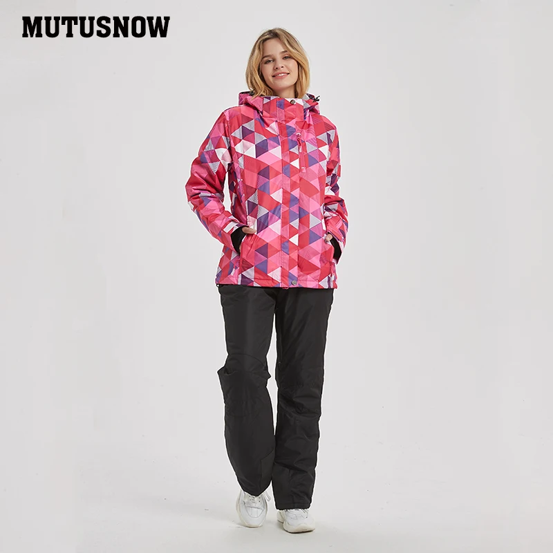 Женский лыжный костюм ветронепроницаемый водонепроницаемый дышащий утолщенный