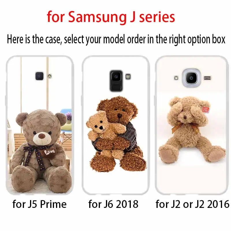 Мягкий силиконовый чехол для телефона милый плюшевый мишка Samsung Galaxy J6 J4 J8 J7 2018 Plus J3