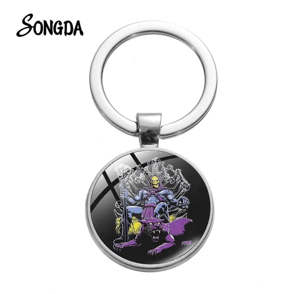 Брелок He Man с принтом Черепа скелета мастера вселенной мультяшный узор