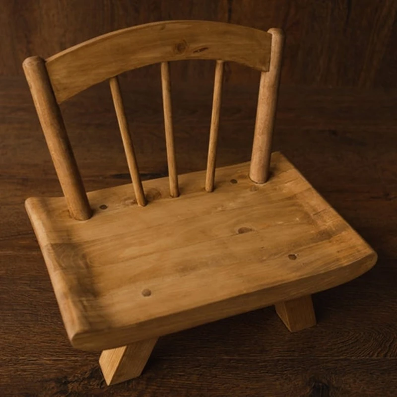 

23GD Newborn Photography Props Wooden Chair Multifunction Furniture for Infant Photo