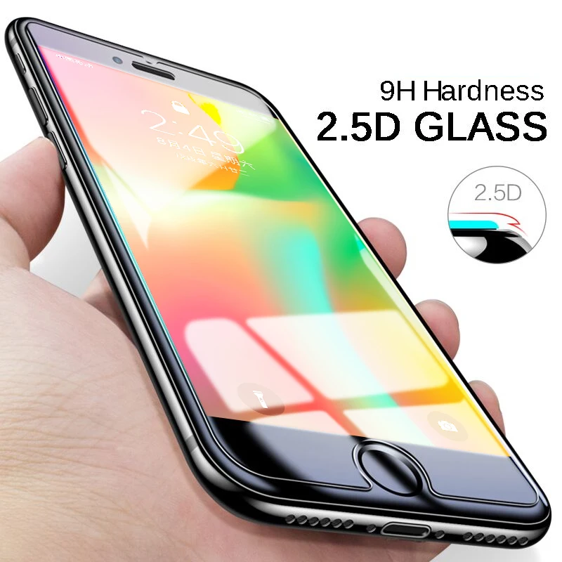 2.5D Защитная пленка для экрана iphone5 5S 6 6S 6plus Защитное стекло iphone7 7plus 8 8plus X XS XR