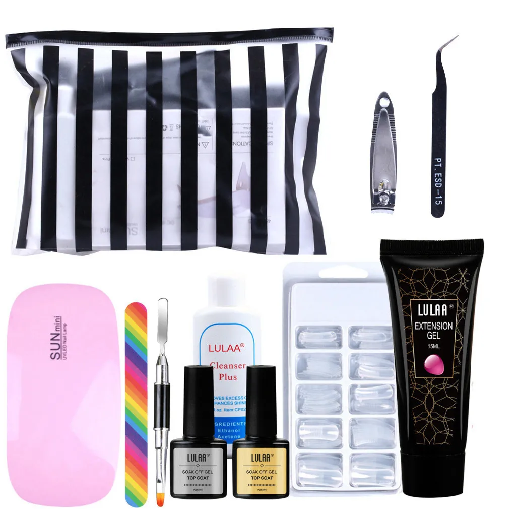 Быстросохнущий УФ-клей для ногтей поли набор гель-лаков инструмент маникюра