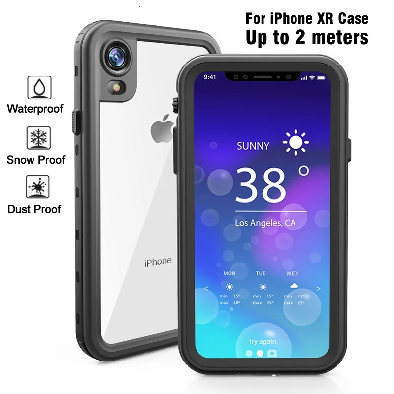 100% водонепроницаемый чехол для iphone XR ударопрочный пылезащитный телефона