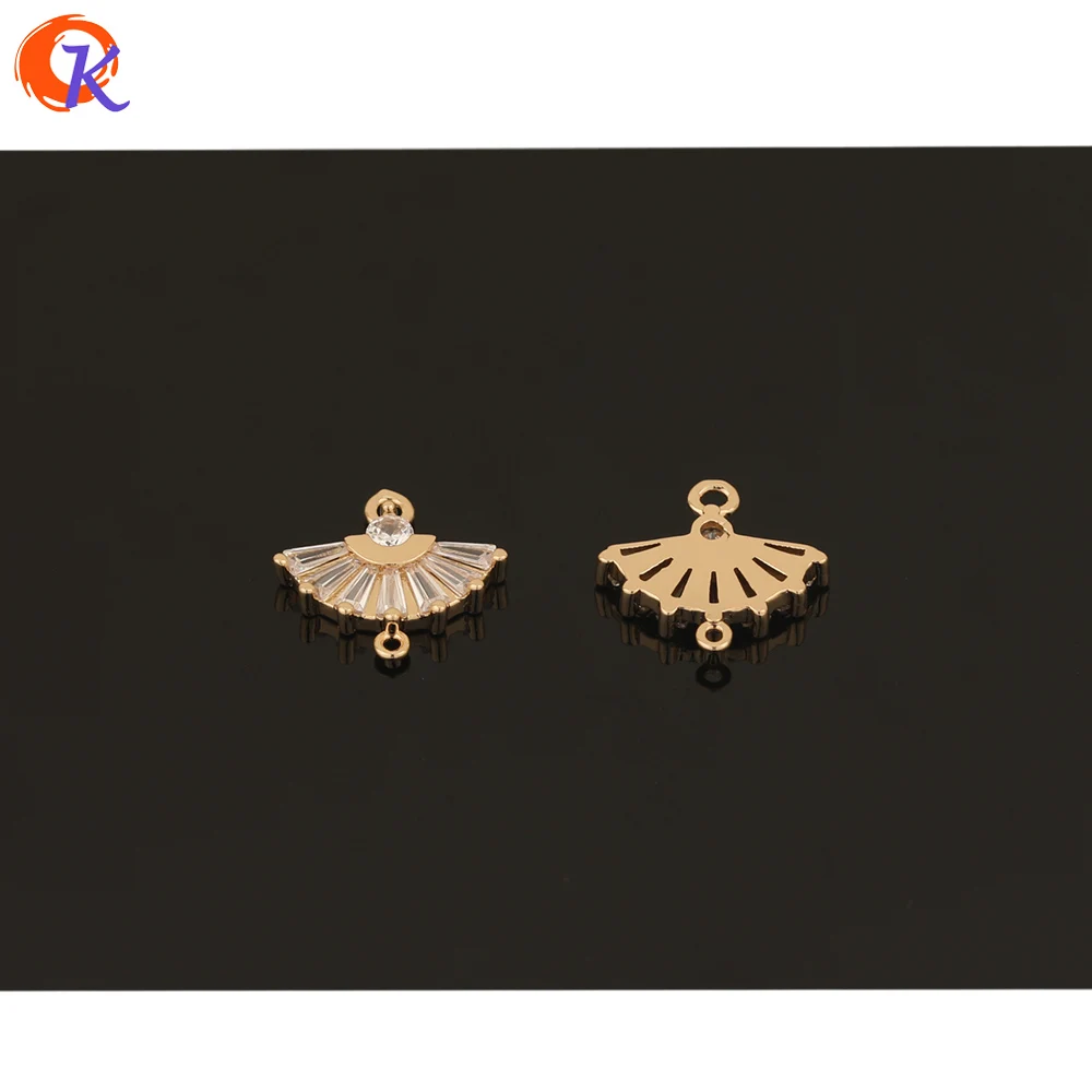 

Cordial Design 50Pcs 14*15MM Jewelry Accessories/CZ Charms/Sector Shape/Earring Findings/Jewelry Connectors/Hand Made/DIY Making