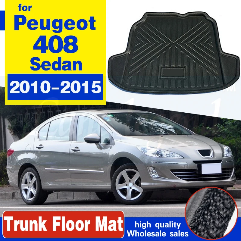 

Для Peugeot 408 седан 2010-2015 2012 2013 коврик для багажника задний поднос для багажника напольный лоток ковер Грязезащитный коврик защитные аксессуар...