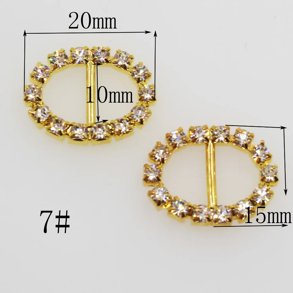 50 шт. Маленькие стразы скользящая пряжка золото серебро металл сделай сам