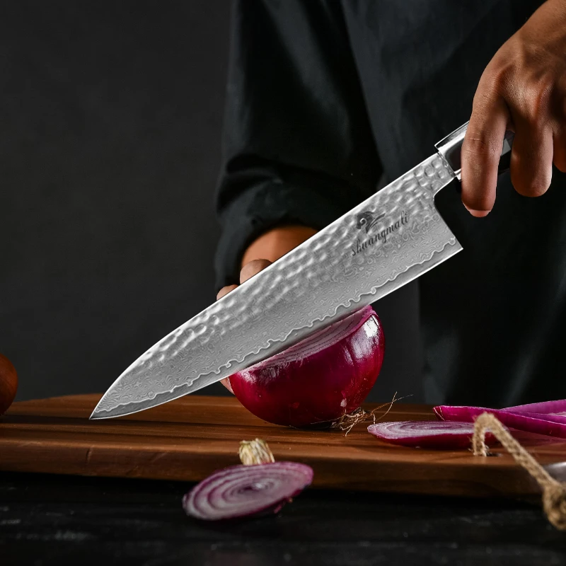 8 дюймовый универсальный нож шеф повара кованый кухонный из дамасской стали