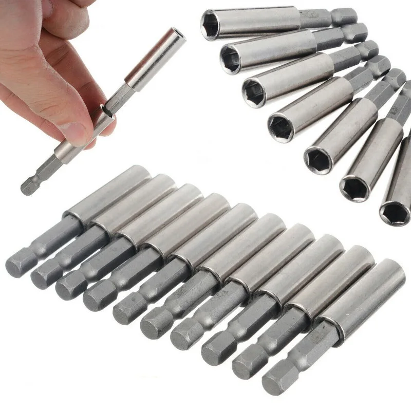 

5Pcs/set Magnetic Electric Screwdriver Extension Bit Holder Quick Release 1/4" Quick Hex Shank Holder Drill Bit Tools