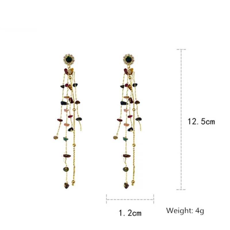 Винтажные серьги-подвески FYUAN из натурального камня богемные для женщин