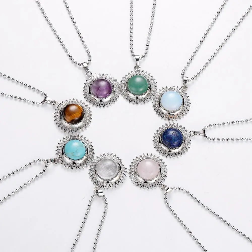 Кулон из солнечного камня ASHMITA кулон натурального с кристаллами Sun Moon кулоны