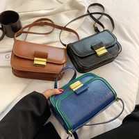 high quality pu leather crossbody bag for women 2021 new solid color flap shoulder bag fashion ladies luxury messenger handbags