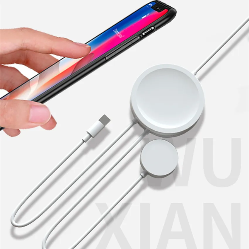 Chargeur индукция 3 в 1 QI Беспроводная зарядная площадка 2 телефона беспроводные