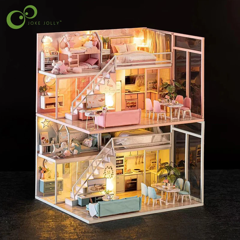 3D Деревянный пазл модель дома игрушка для взрослых детей и развивающие игрушки