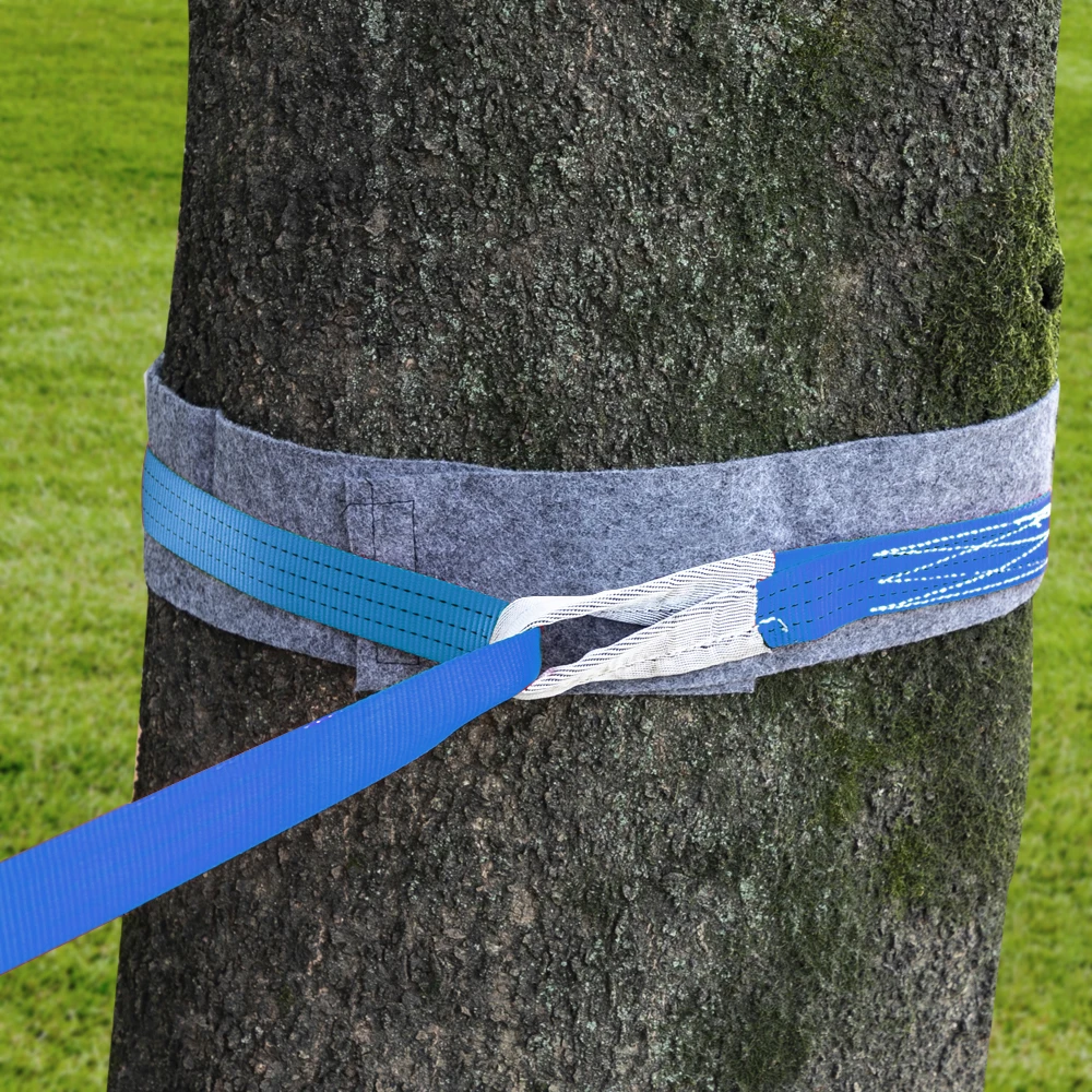 

Slackline Bar Kit Outdoor Tree Hanging Obstacles Line Accessories Play Set Blue