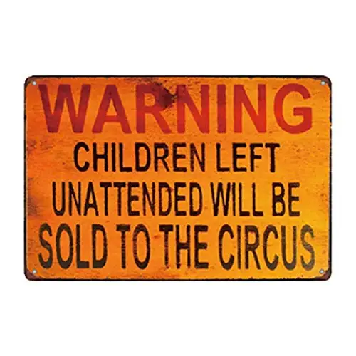

metal tin sign Warning take Care of Children Bar Cafe Garage Wall Decor Retro Vintage 7.87 X 11.8 inch