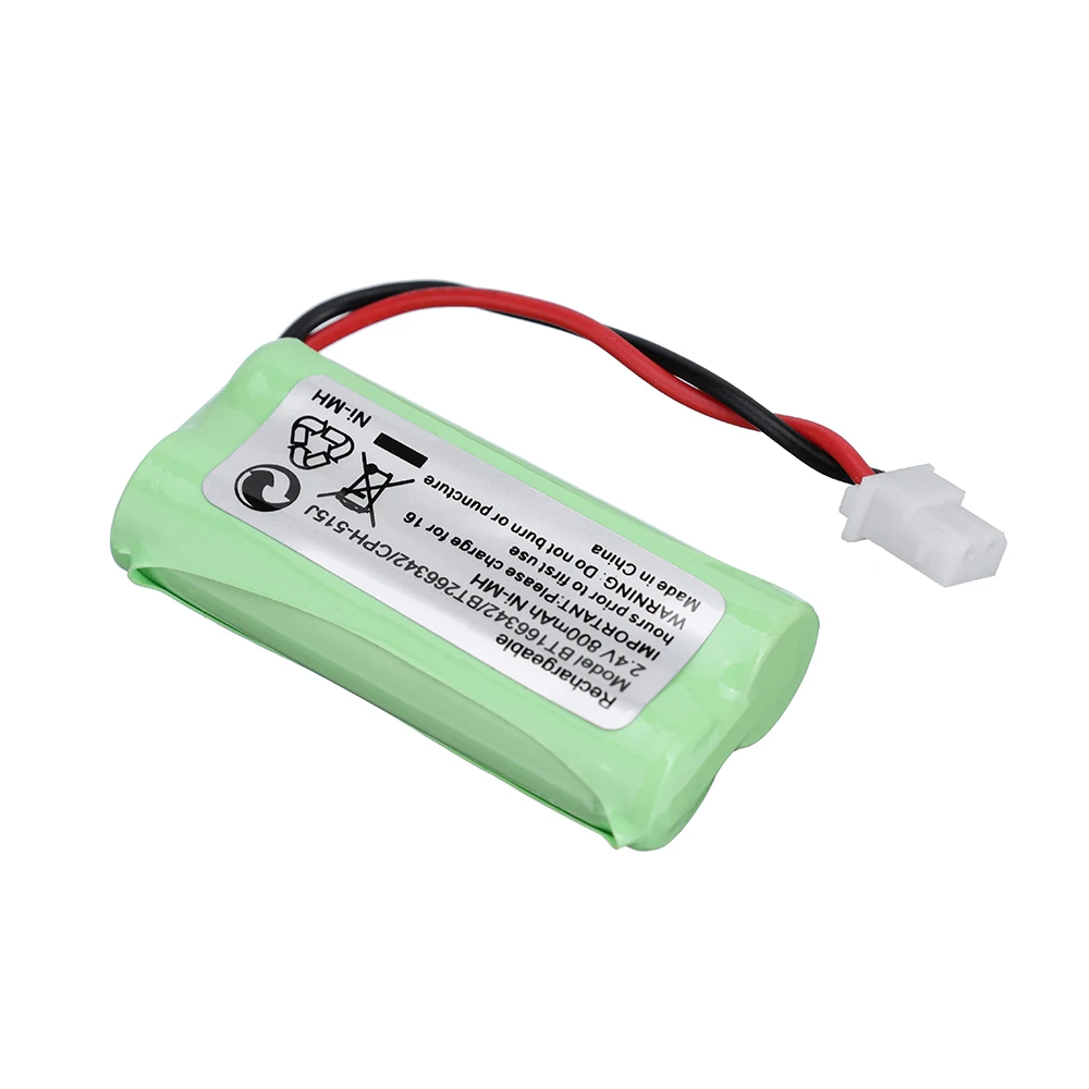 2 4v 800mah wireless home phone battery pack for att bt166342 bt266342 tl32100 tl90070 replacement ni mh battery free global shipping