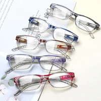 henotin reading glasses fashion ladies spring hinge readers with pattern print diopter 1 02 03 04 05 06 0