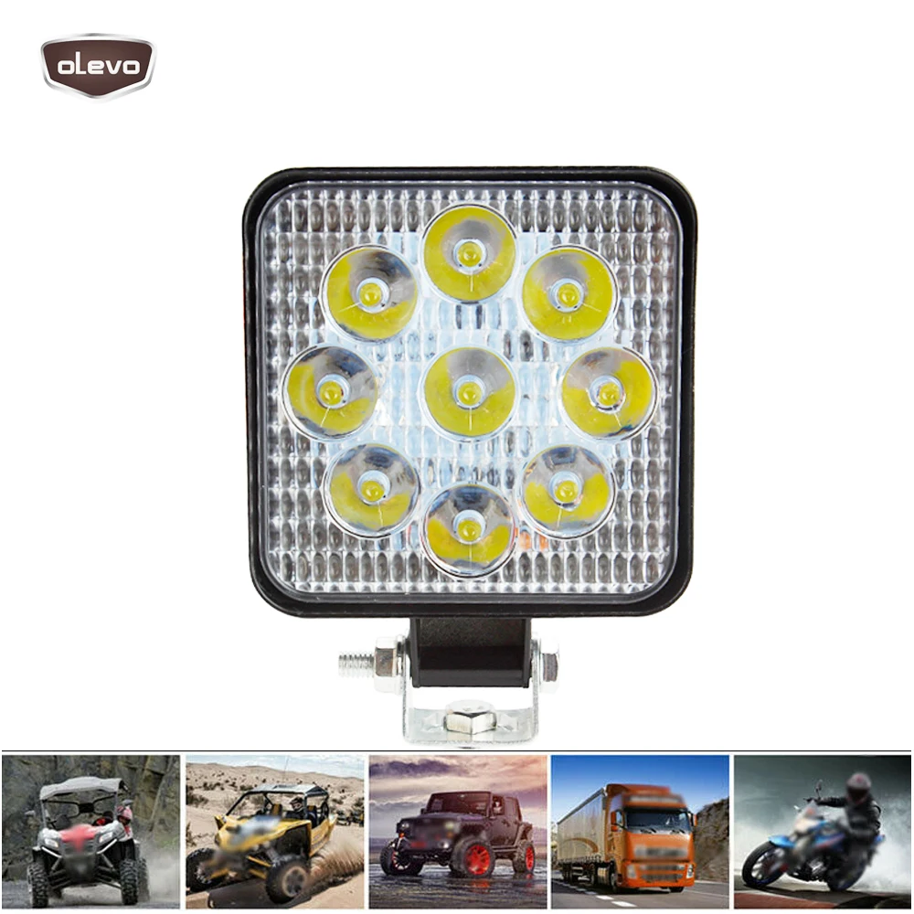 

27W Work Light Led Spotlight for Car Light IP67 6000K Led Offroad Bar Off Road ATV Tractor Train Led Beams Daytime Running Light