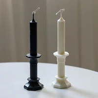 pagoda shape octagonal candlestick long pole candle making mold fashion design dining table wedding home decoration candle mould