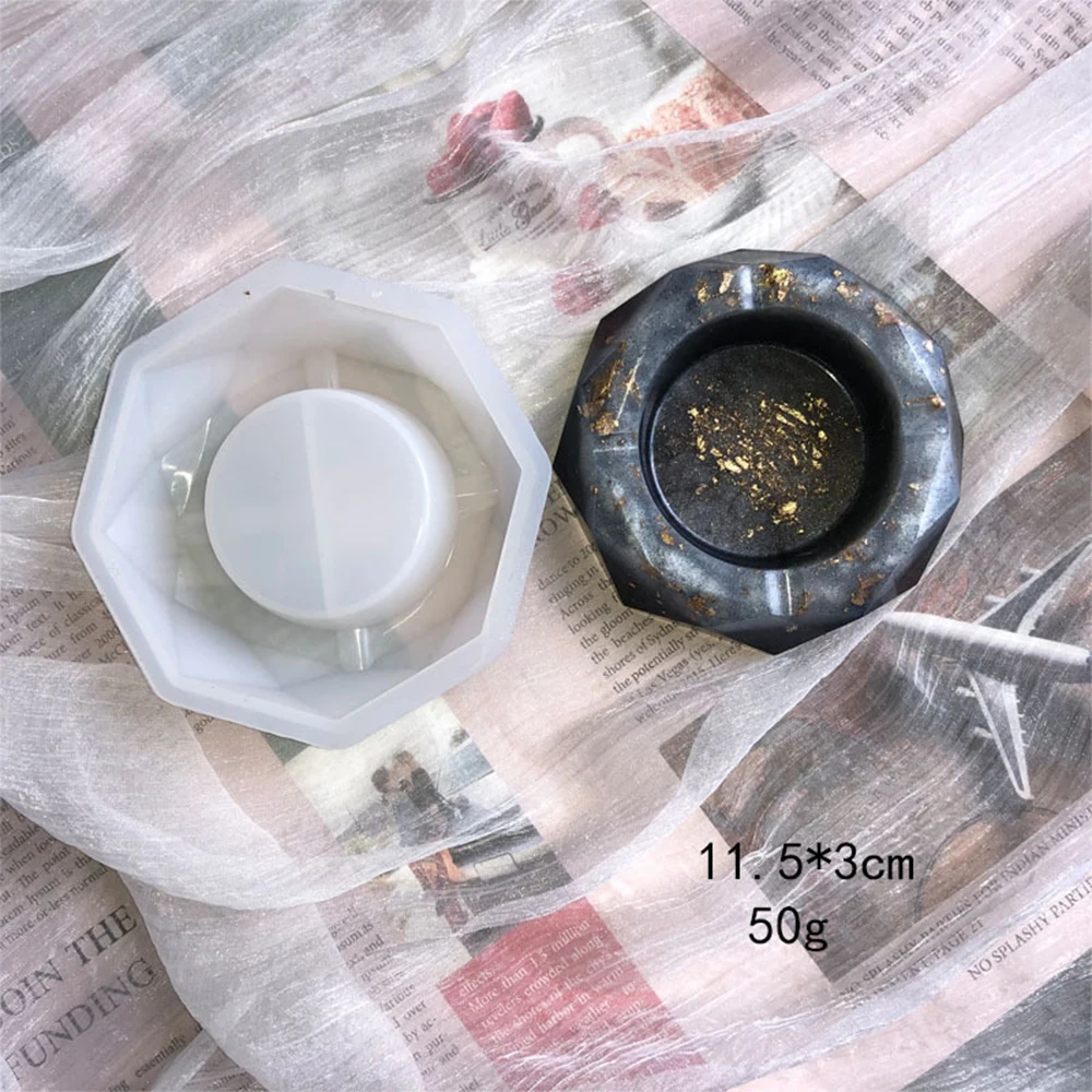 

Square Leaf Shape DIY Mold Ashtray Coaster Flexible Silicone Mold Epoxy Resin Making Candle Molds Jewelry Holder Accessories