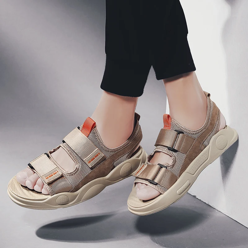 

Пляжные сандалии 39 для мужчин, резиновые, без застежки, удобные, Повседневные тапочки