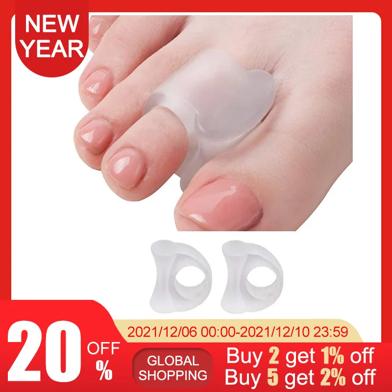 

2pcs Toe Separator Insoles Ring Separation Hallux Valgus Correction Pad Foot Care Orthopedic Foot Toe Hallux Valgus Correct