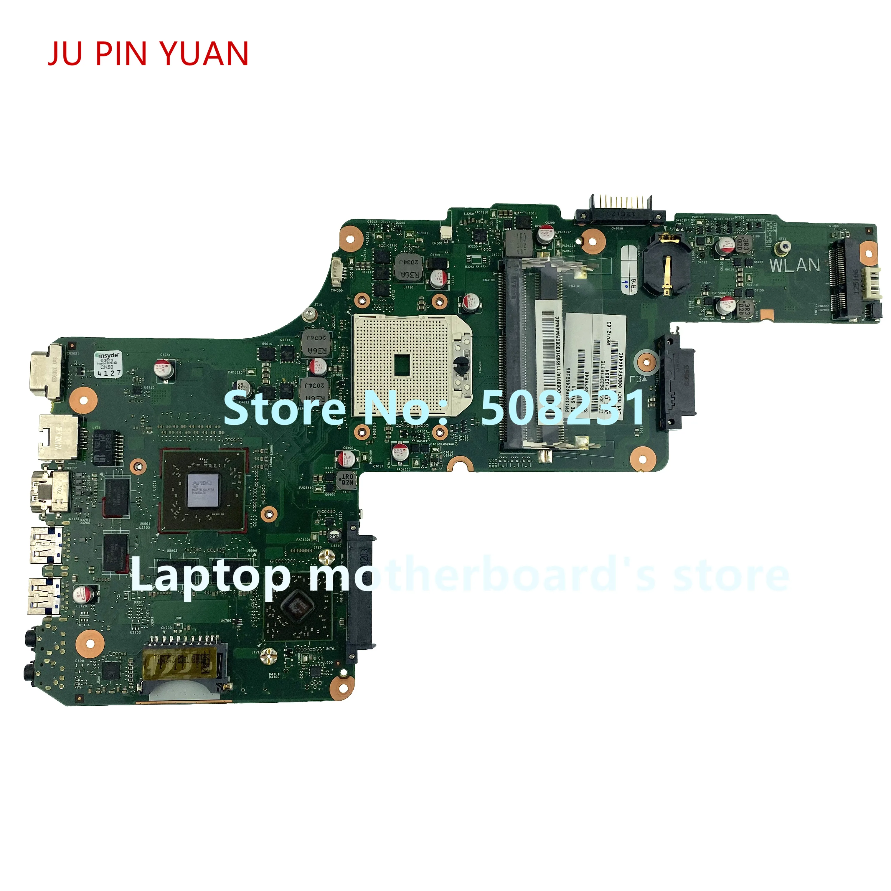 

Ju pin yuan V000275040 для ноутбука Toshiba Satellite L850D материнская плата DK10ACG-6050A2492101-MB-A02 100% полностью протестирована