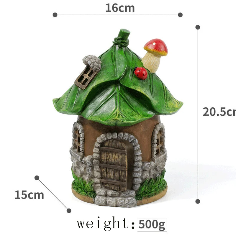 led light multi craft miniature fairy house solar powered outdoor decor led garden light yard walkway decoration led light free global shipping