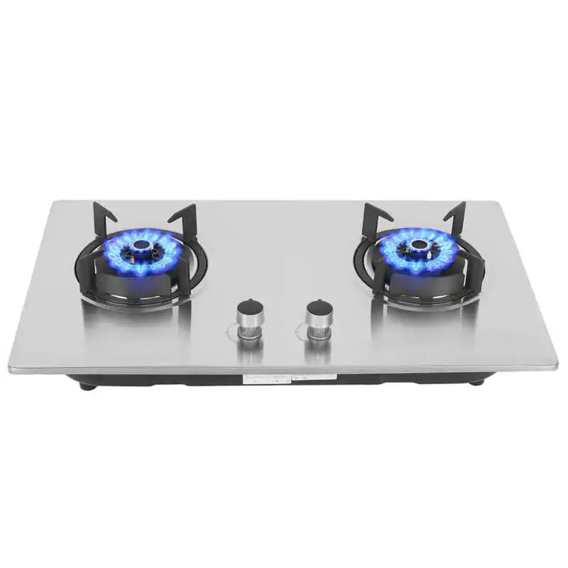 

LPG Gas Stove Embedded 2 Burners Liquefied Gas Stoves Desktop Cooker Energy Saving Household Kitchen Cooking Appliance
