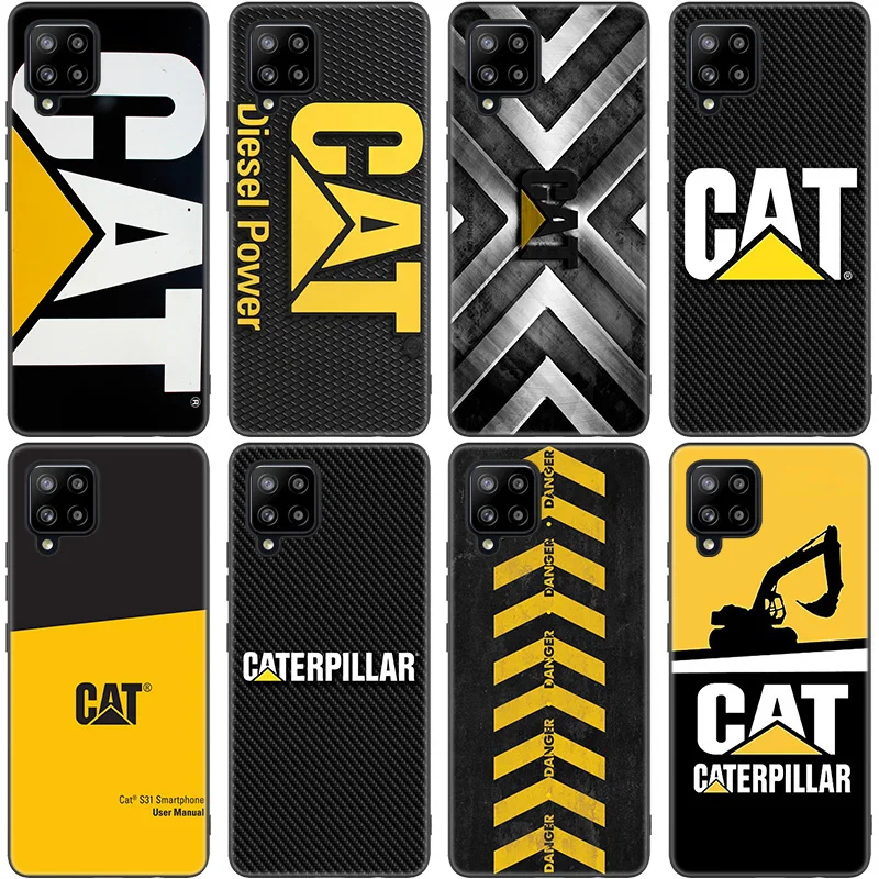Чехол с логотипом Caterpillar Cat для Samsung Galaxy A12 A02S A22 A32 A52 A72 A71 A51 A41 A31 A21 A11 A50 A70 A10 A20S черный