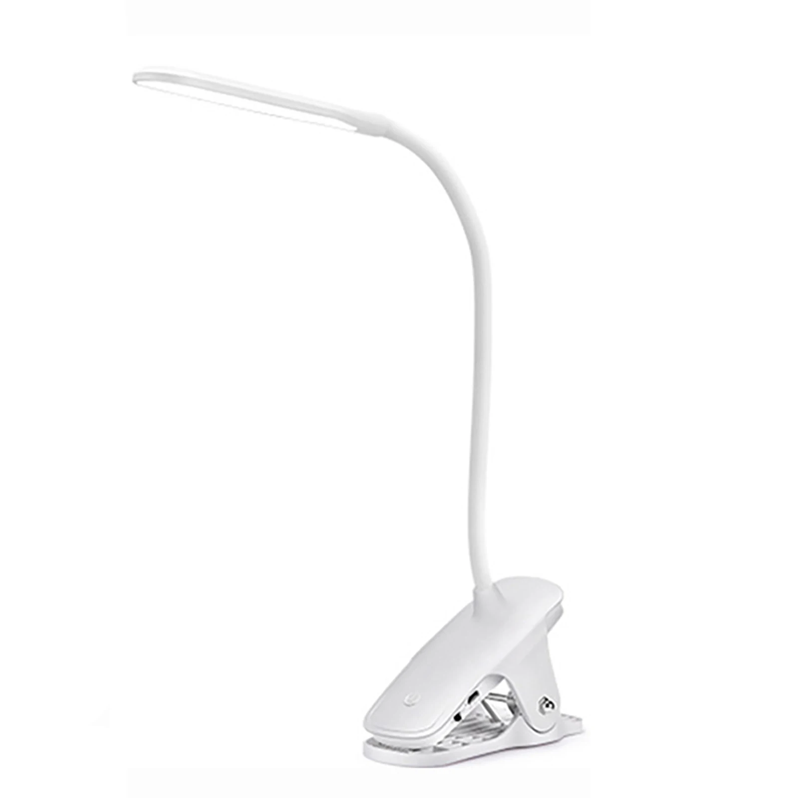 

LED Reading Light With Clip 12LEDs Rechargeable Desk Light With Flexible Neck Touch Control Bedside Lamp 3 Color X 3 Brightness