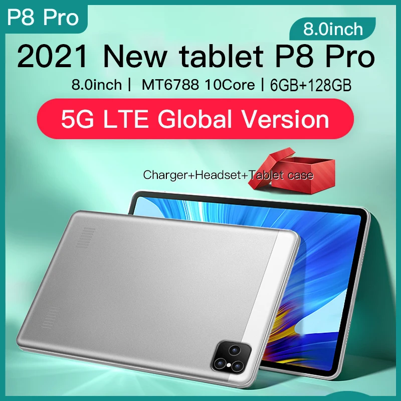 

Планшет Pad Pro, 8 дюймов, 6 ГБ ОЗУ, 128 Гб ПЗУ, планшет Android, 10-ядерный планшет, планшет Android 10,0, 5300 мАч, двойной телефон, Wi-Fi, GPS, планшетный ПК