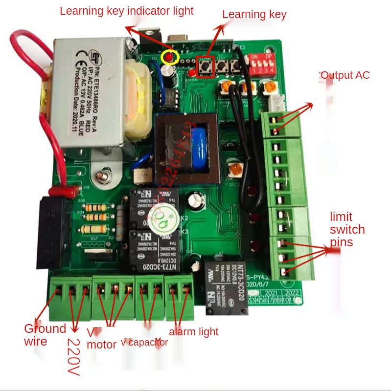 220 В 2 пульта дистанционного управления брелоки Электронная Печатная плата