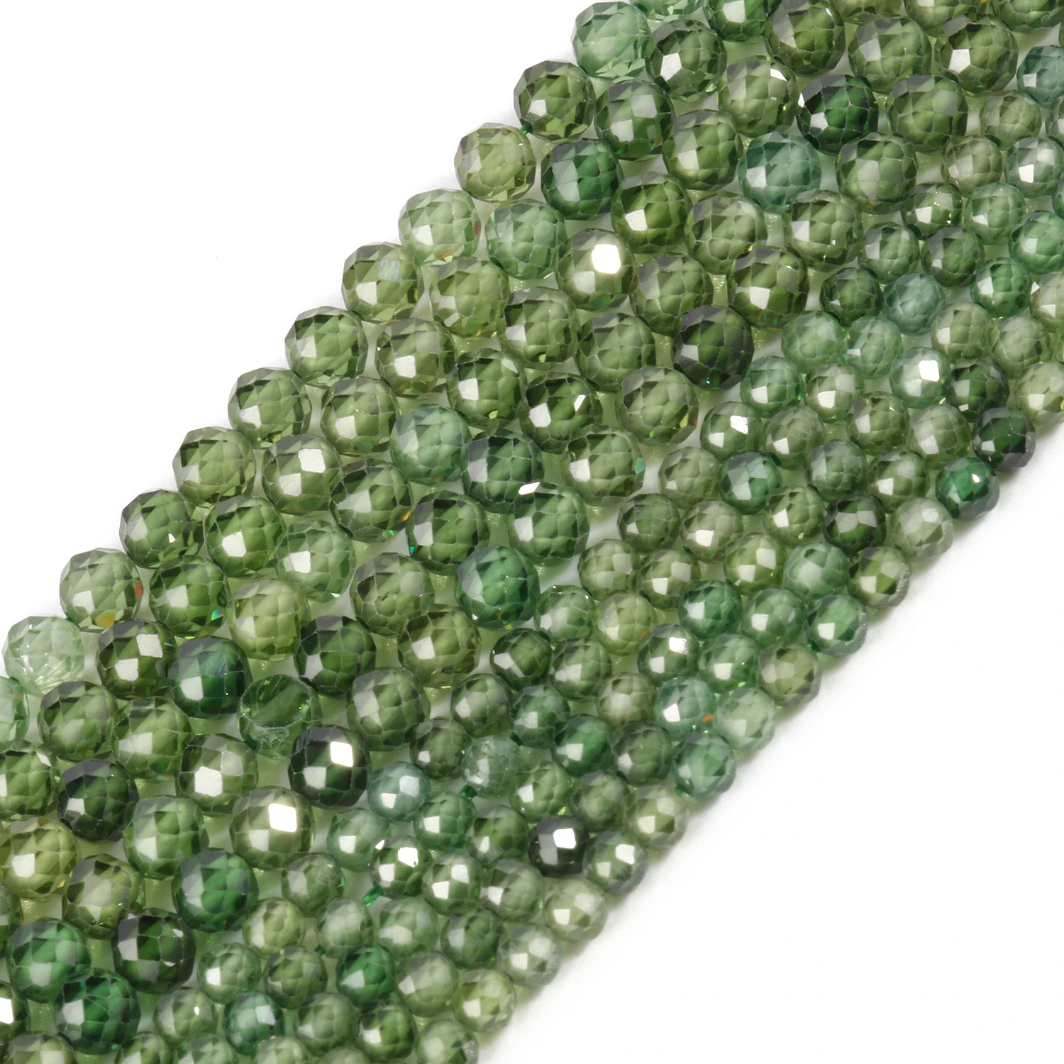 

Для детей 2, 3, 4 мм Гранёные с одной и плоские с другой стороны темно-зеленый циркон круглые бусины разных цветов кубического циркония Стразы ...