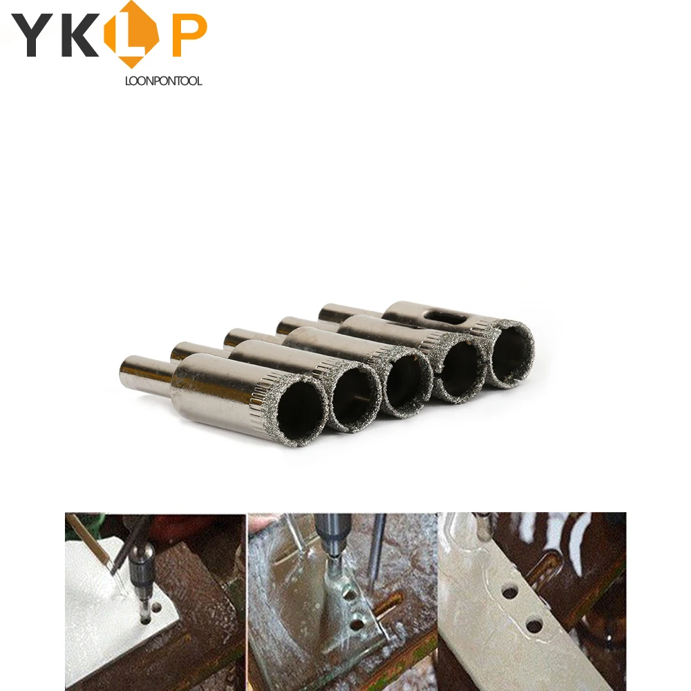 

5Pcs 14mm Diamond Coated Drill Bit Kit Hole Cutter Saw Glass Ceramic Marble Tile