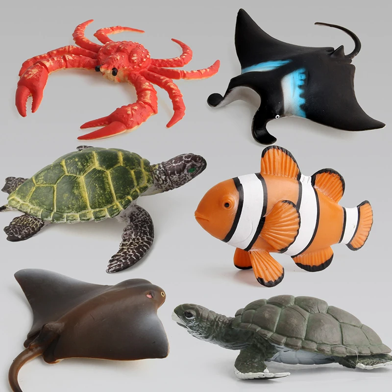 High Quality PVC Simulation Animals Mini Animal Solid Variety Rich Modeling Realistic Marine Series Set Teaching Toy | Игрушки и хобби