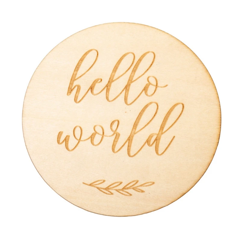 L41D-tarjeta de Evento de beb&eacute; de madera para reci&eacute;n nacido, tarjetas de grabaci&oacute;n de crecimiento mensual, tarjetas conmemorativas de nacimiento de Beb&eacute; hechas a mano, accesorios de fotograf&iacute;a-1