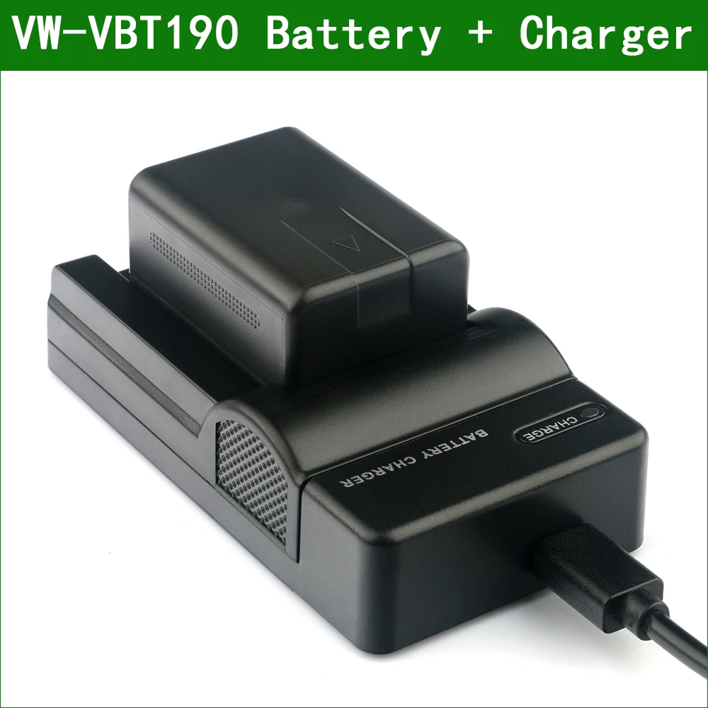 LANFULANG VW VBT190 батарея и зарядное устройство для Panasonic HC VX980 W580 V180 V380|Цифровые