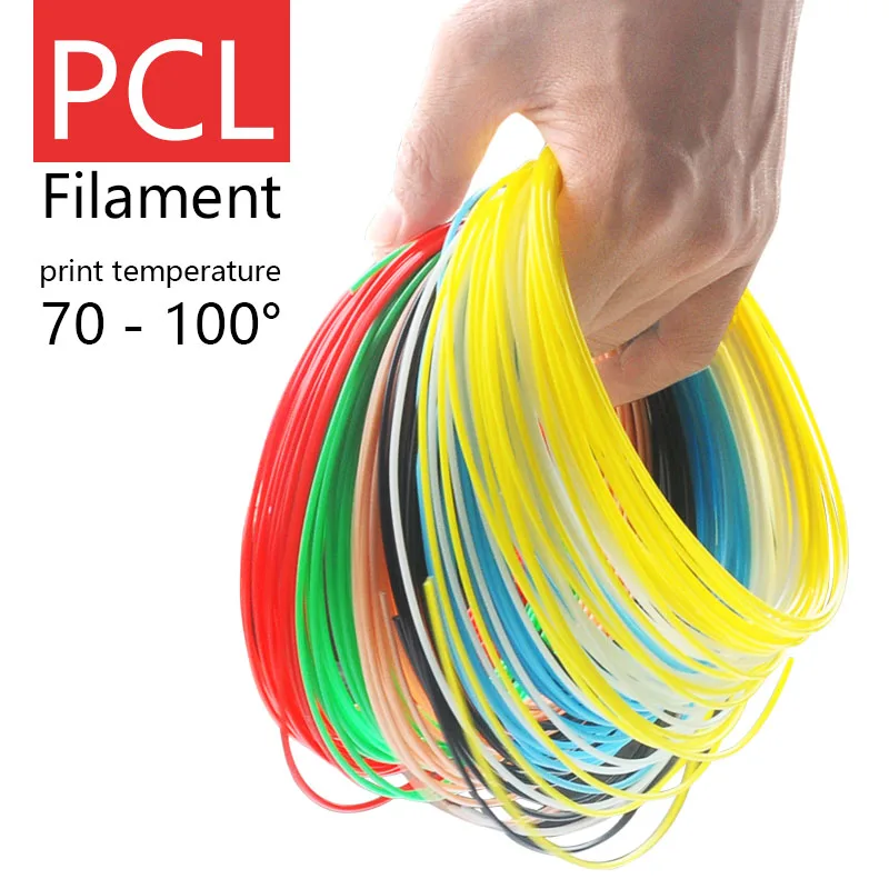 No smell pollution PCL 1.75mm 3d pen filament 15 colors Low temperature plastic printing pcl abs pla 1.75 | Компьютеры и офис