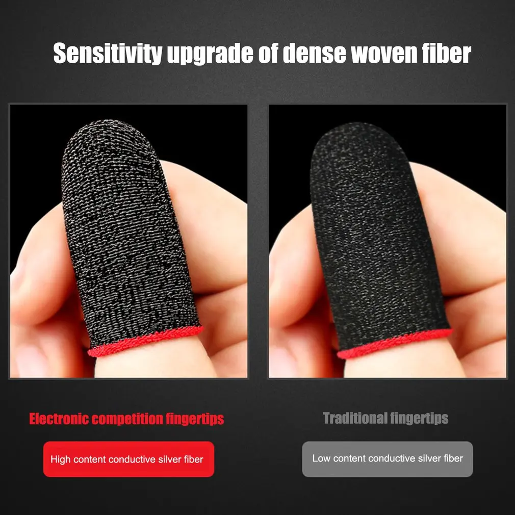 Gaming Finger Sleeve Game Controller Sweatproof Gloves Breathable Fingertips For Mobile Games Touch Screen Finger Cots Cover